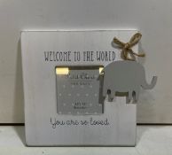 Wooden Photo Frame w/Elephant