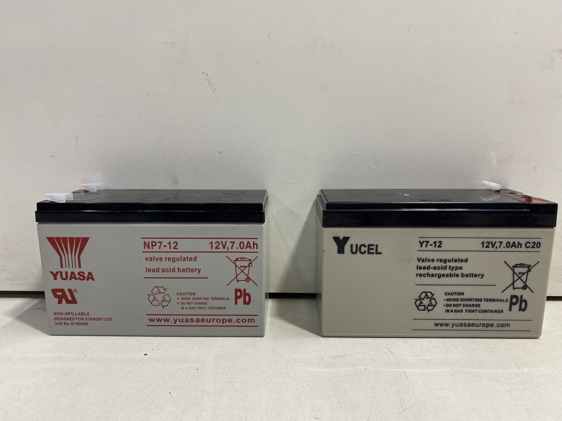 Approximately 150 x Various YUASA/YUCEL 12v Lead/Lead-Acid Batteries