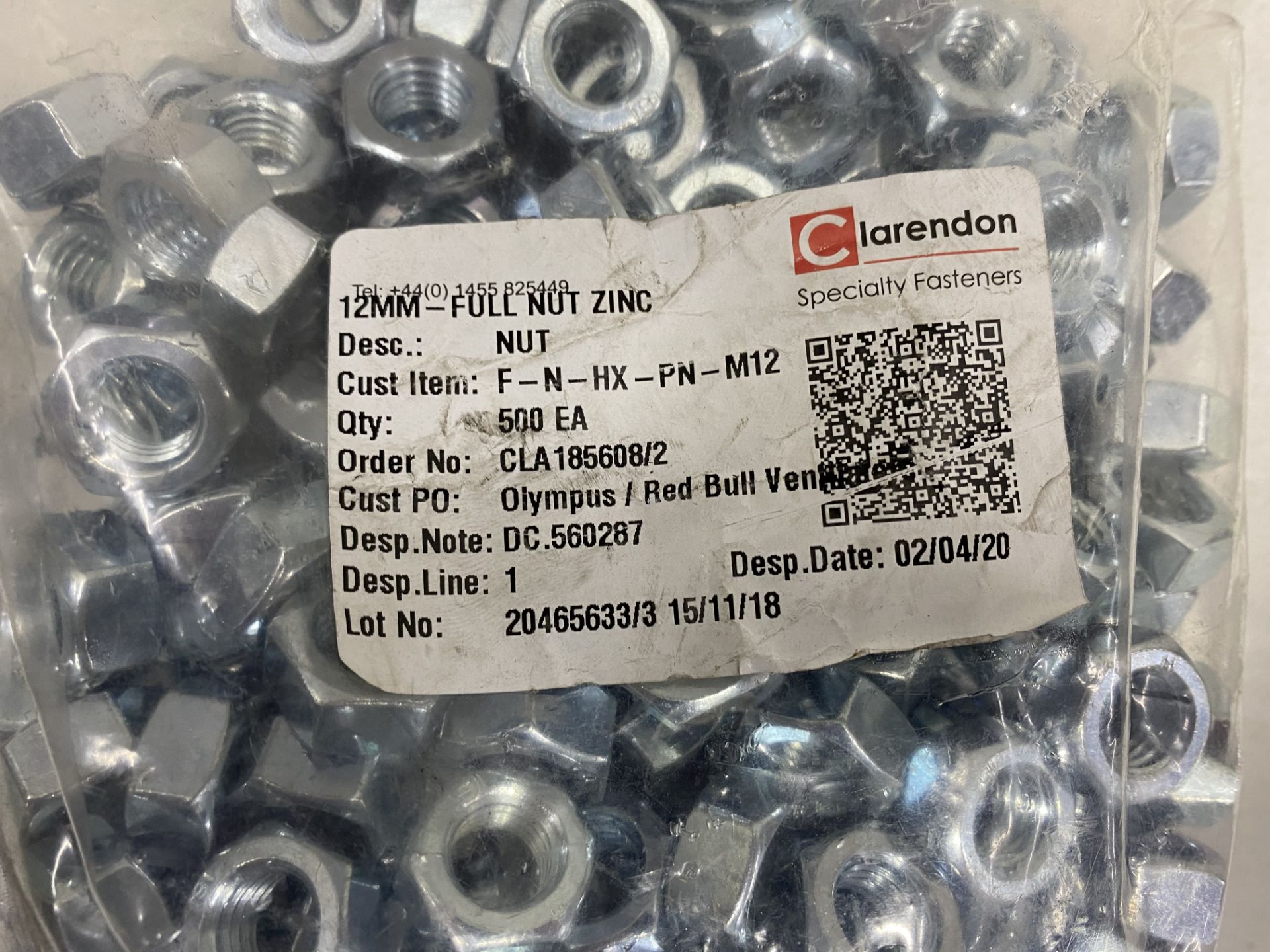 Approximately 5,000 x Clarendon 12mm Full Nut Zinc Nuts - Image 3 of 4