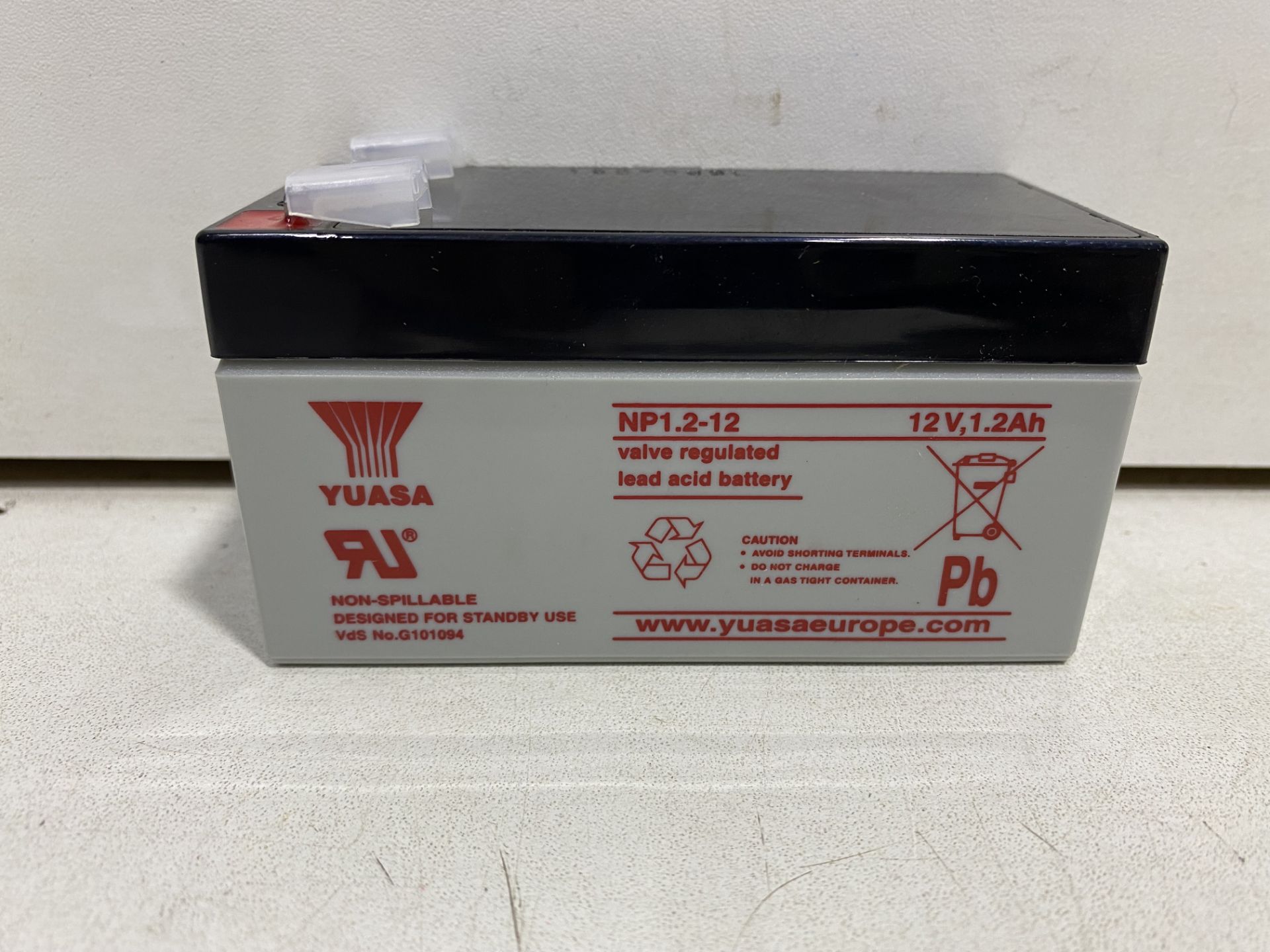 Approximately 640 x YUASA NP1.2-12 12v Valve Regulated Lead Acid Batteries