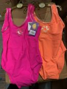 186 x Assorted Girls Swimming Costumes | From Age 2 upwards | Various Styles & Colours | RRP £1,858.