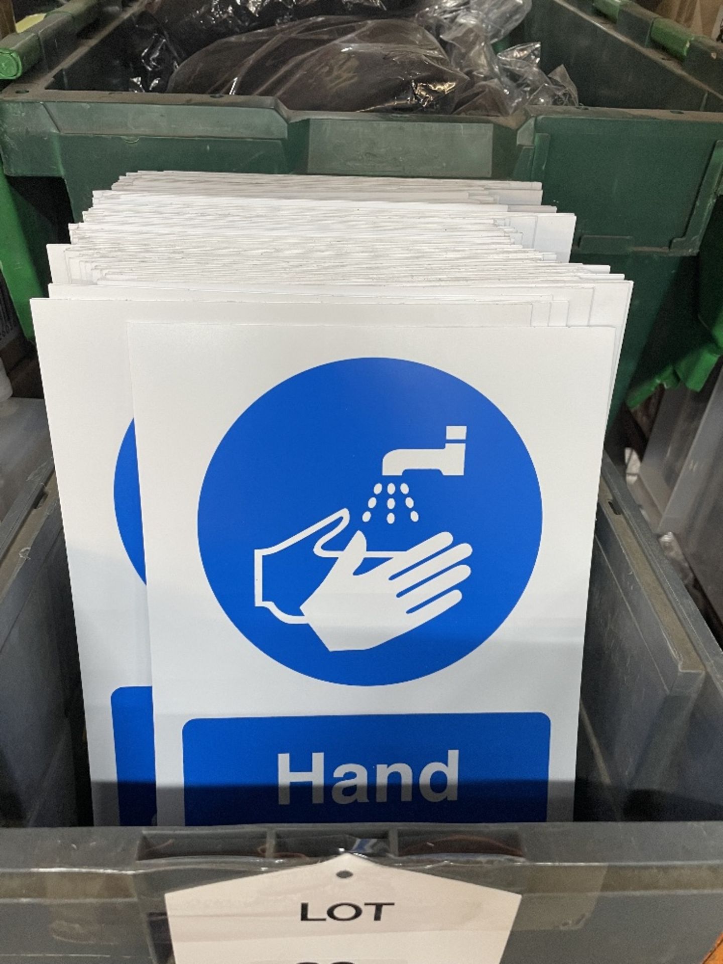 Approximately 200 x Plastic 'Hand Sanitiser' Signs - Image 2 of 2