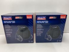 Pair Of Sealey Industrial PTC Fan Heater 230V PEH | Total RRP £66.80