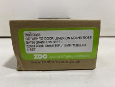 12 x Zoo Hardware - ZCS030SS Return To Door Lever On Round Rose