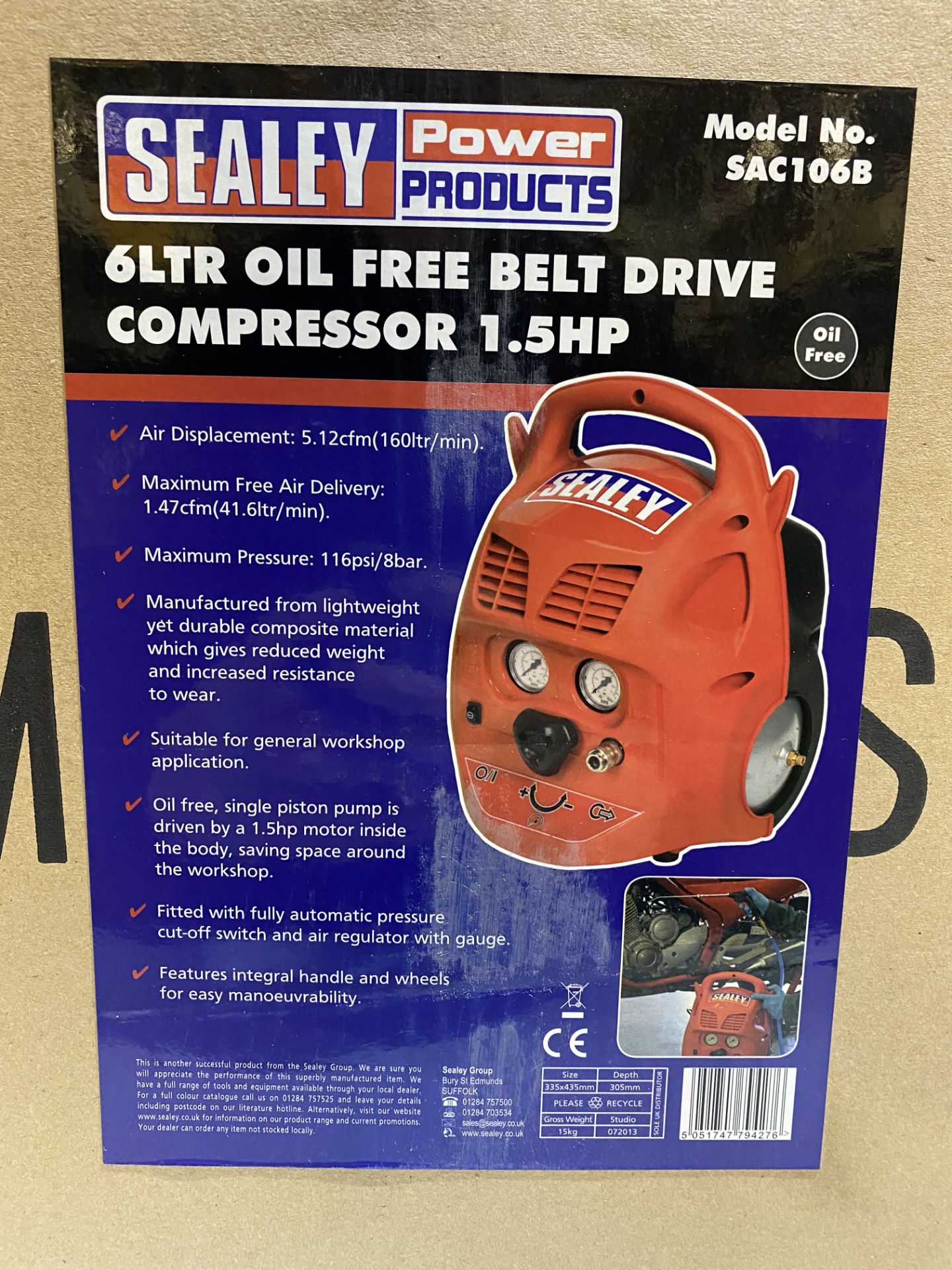 Sealey Compressor | SAC106B | RRP £165