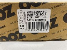 20 x Zoo Hardware - ZAB100ASC Surface Bolts