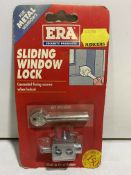 8 x ERA 824 Sliding Window Lock, Satin For Metal Windows. 824-5 Key Included.