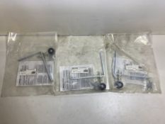 3 x Coburn 2-240 2 Wheel Hanger Edge Fixings