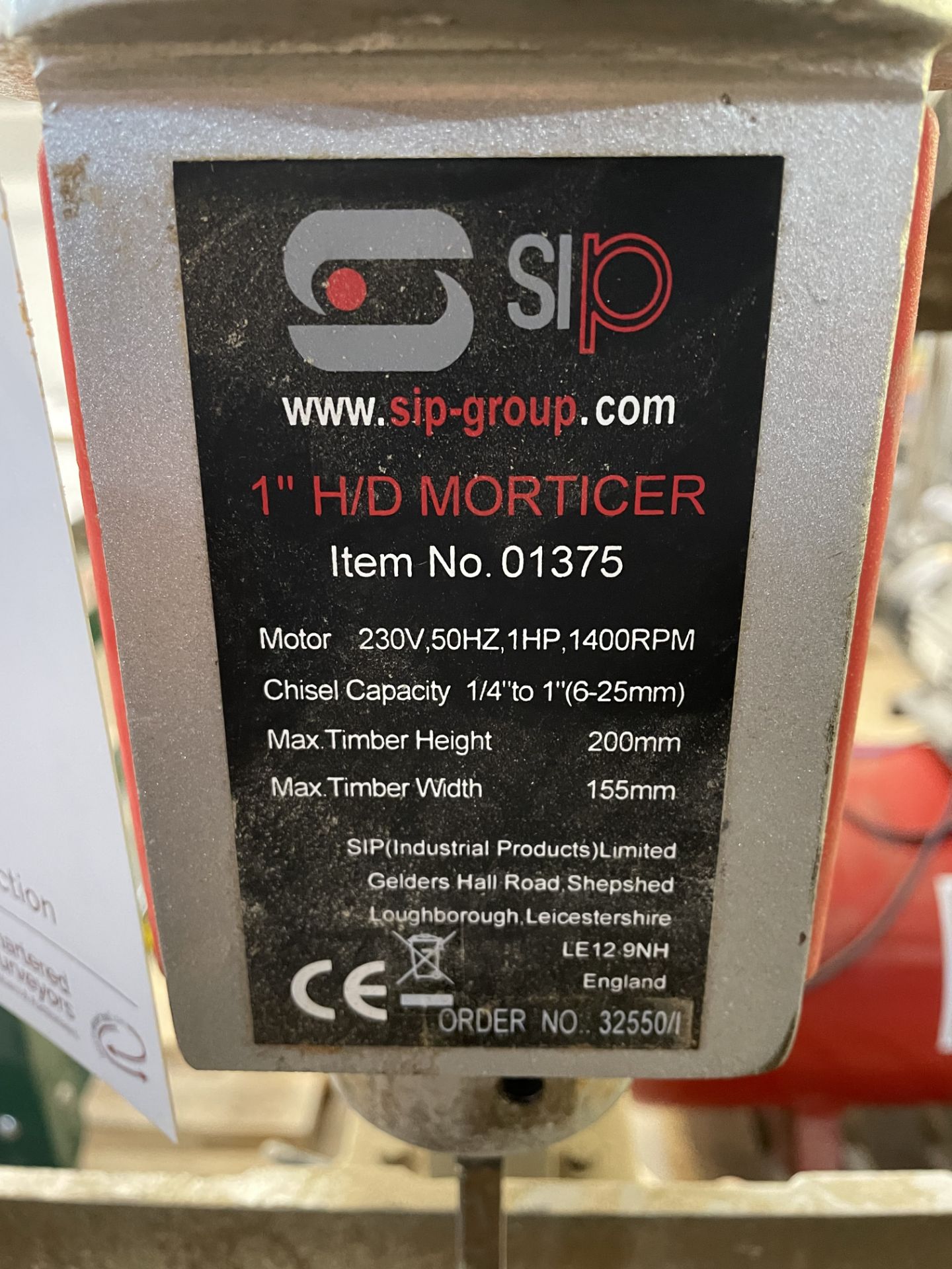SIP 01375 1" Heavy Duty Mortice Machine - Image 2 of 7