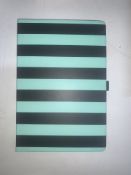 29 x A5 Mint/Black Striped Hardback Notebooks