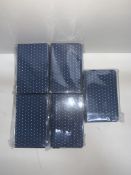 25 x A6 Blue Dotted Pattern Hardback Pocket Notebooks