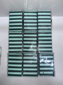 45 x A6 Mint/Black Striped Hardback Pocket Notebooks