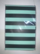 47 x A5 Mint/Black Striped Hardback Notebooks