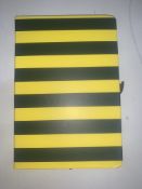 27 x A5 Yellow/Black Striped Hardback Notebooks