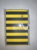 25 x A6 Yellow/Black Striped Hardback Pocket Notebooks