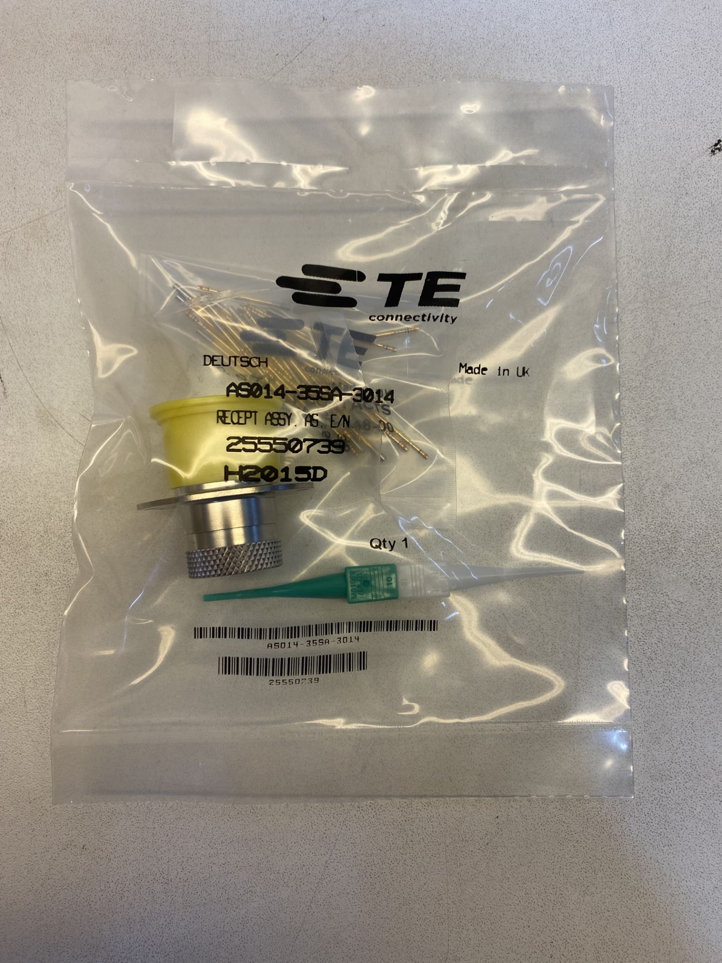100 X Packs Of TE Connectivity AS014-35SA-3014 Standard Circular Connectors, Wire To Wire, 37 Positi - Image 2 of 3