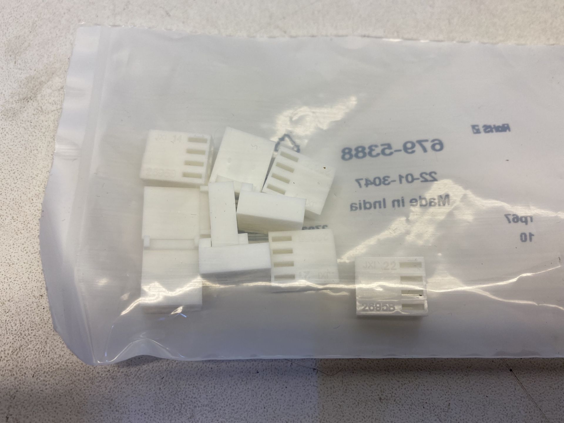 500 x Packs Of Molex KK 254 Female Connector Housing, 4 Way 1 Row ( 10 Per Pack )