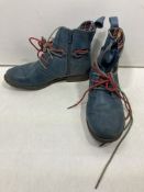 Blue Lace-Up Boots | EU38/UK5