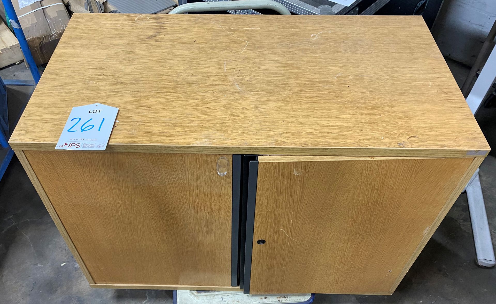 Wooden 2 Door Office Cabinet w/Adjustable Shelf - Image 2 of 3