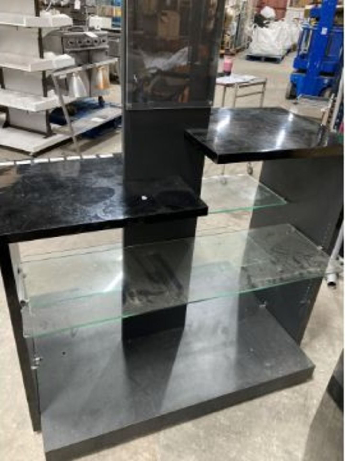 Black Display Stand W/ Glass Shelves - Image 5 of 5