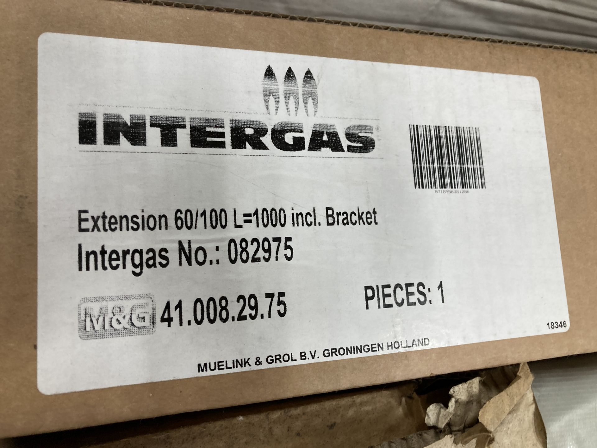 2 x Intergas Flue Extension 60/100 W/ Bracket | L=1000 - Image 2 of 2