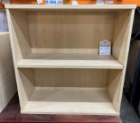 Light Wood Bookcase with One Shelf