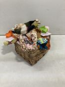 Heart Shaped Basket W/ 16 X Various Hair Accessories