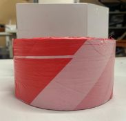 3 x Rolls Red/White No Entry Plastic Ribbon Tape