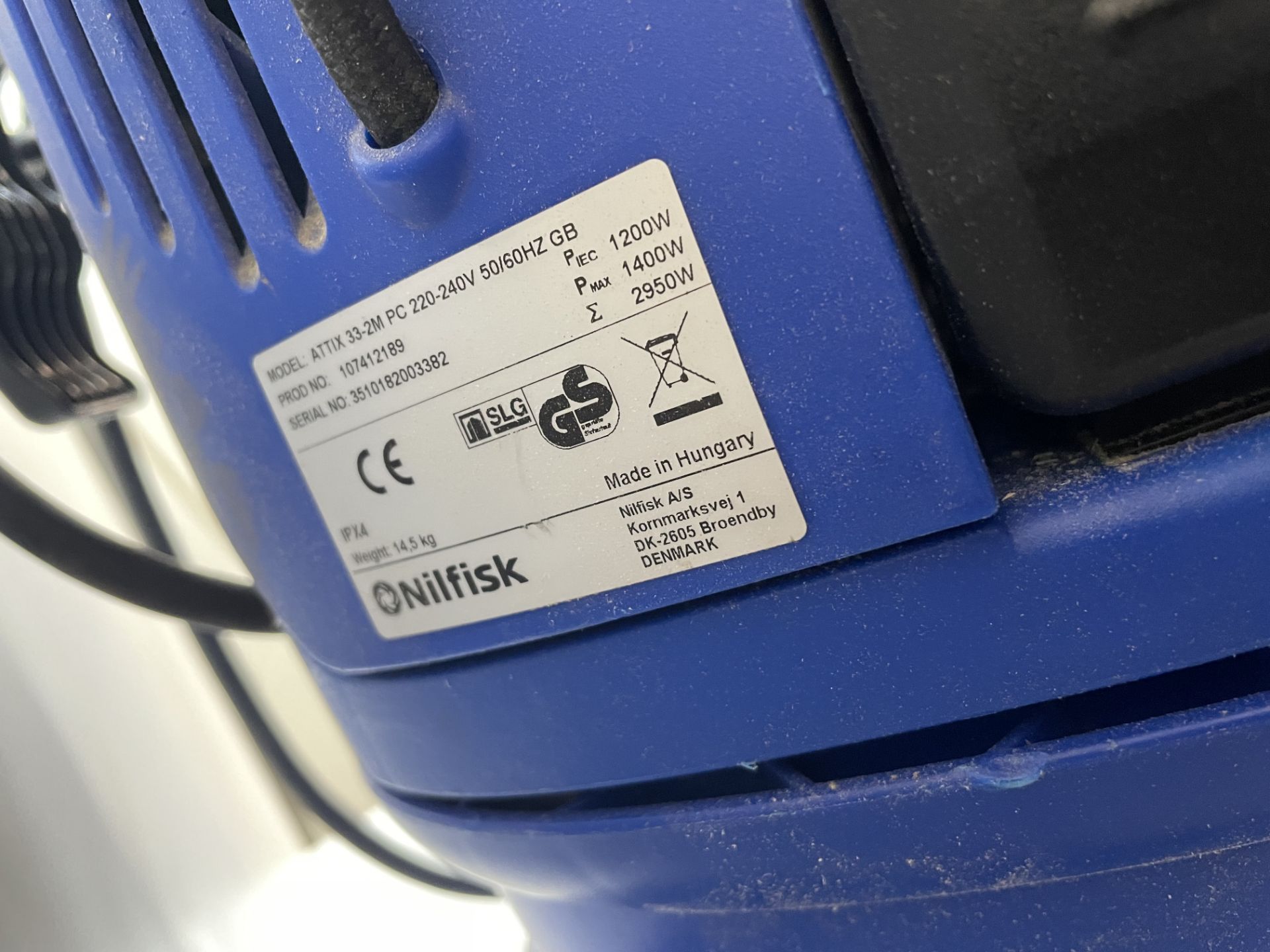 NilFisk Attix 33-2M PC Industrial Vacuum Dust Extractor - Image 6 of 6