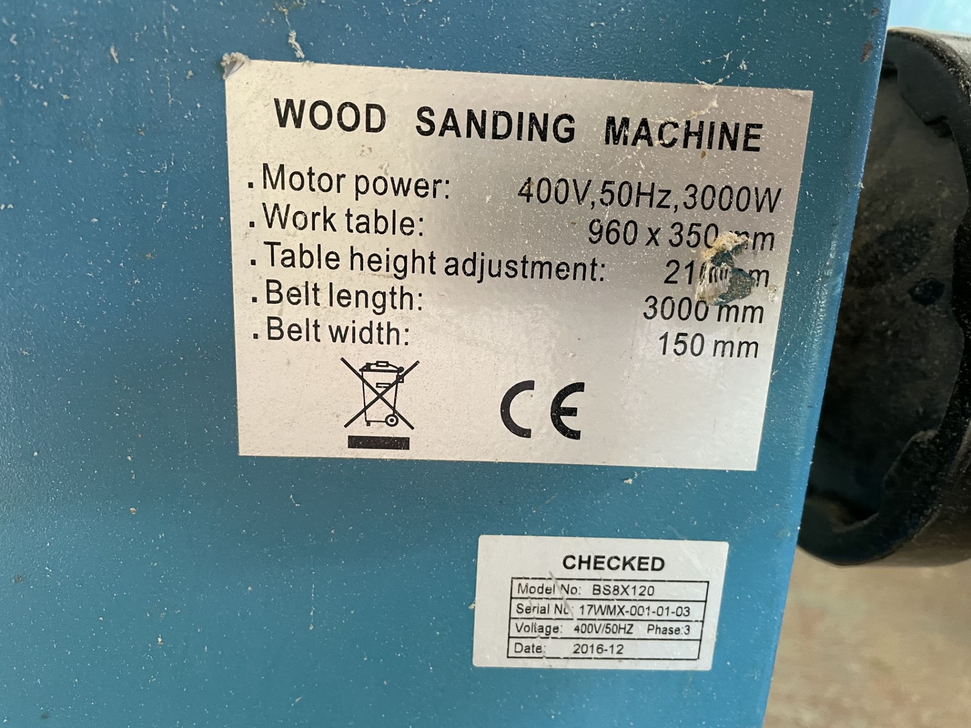 ITECH BS8 Multi Edge Sanding Machine w/ SIP 50L Dust Collector - Image 2 of 6