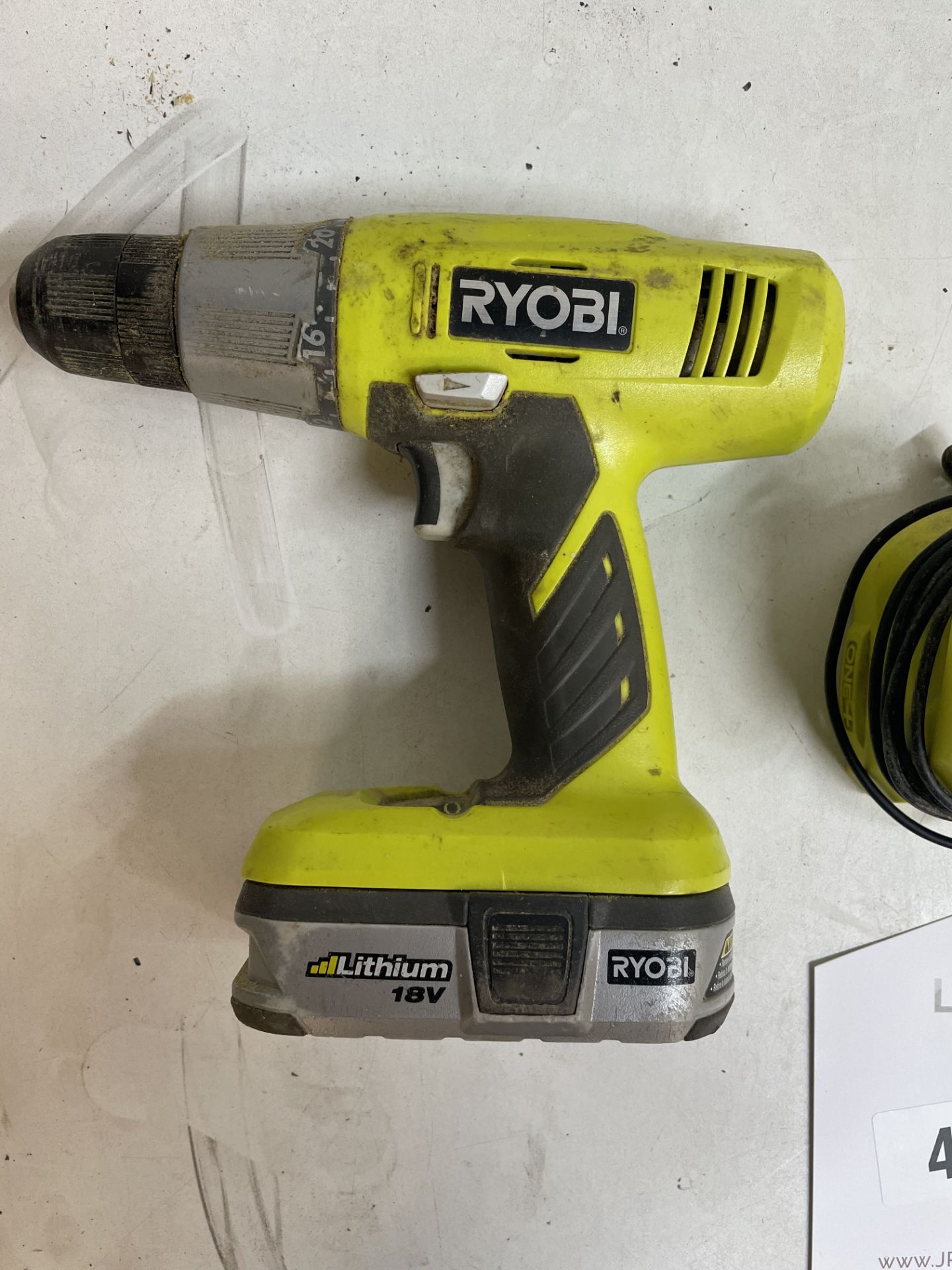 2 x Ryobi CDC1802 Hammer Drills w/ Charger - Image 4 of 5