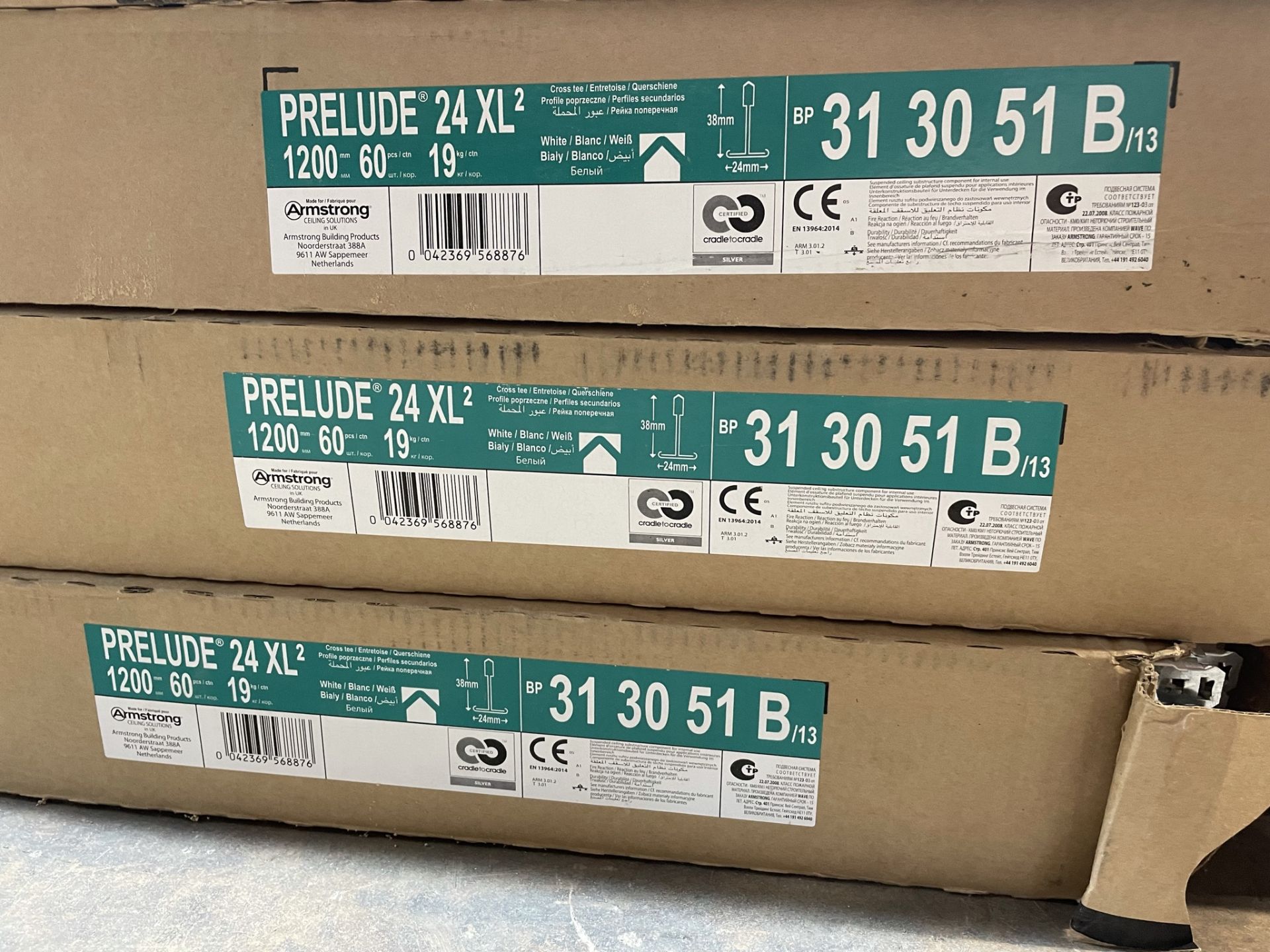 7 x Boxes of Armstrong Prelude 24 XL Ceiling Grid Cross Joiners | 1200mm - Image 3 of 3