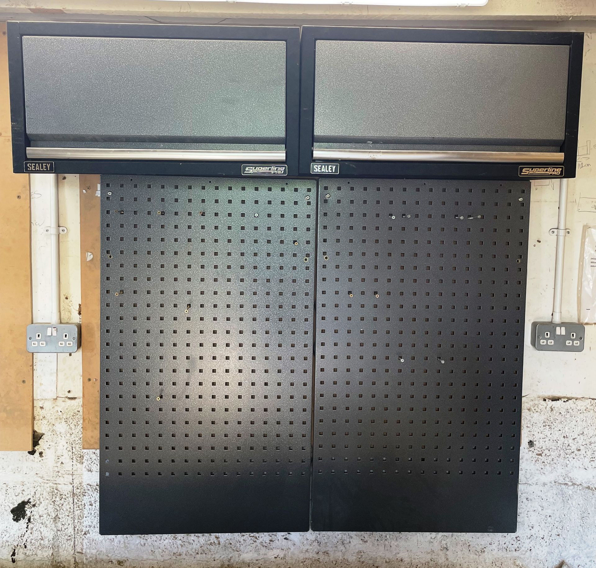 2 x Sealey Superline Pro 680mm Modular Wall Cabinet w/ 2 x Back Panels