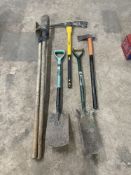 5 x Various Groundcare Hand Tools inc: Shovels, Axes, PickAxe etc