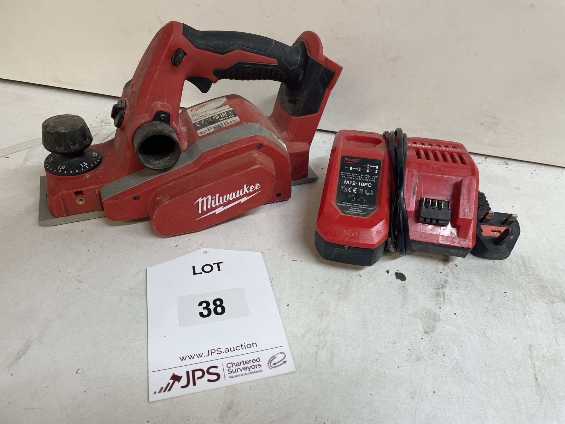 Milwaukee M18 BP Cordless Planer w/ Charger | NO BATTERY - Image 2 of 5