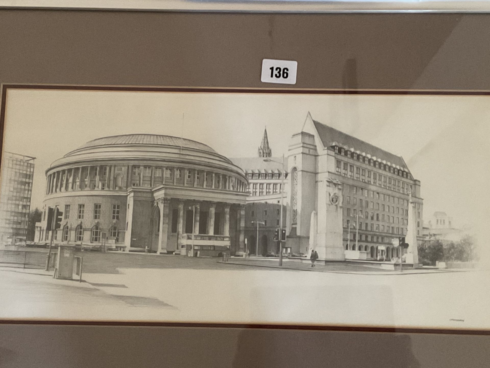 Grimshaw Print | Central Library & Cenotaph Manchester - Image 2 of 3