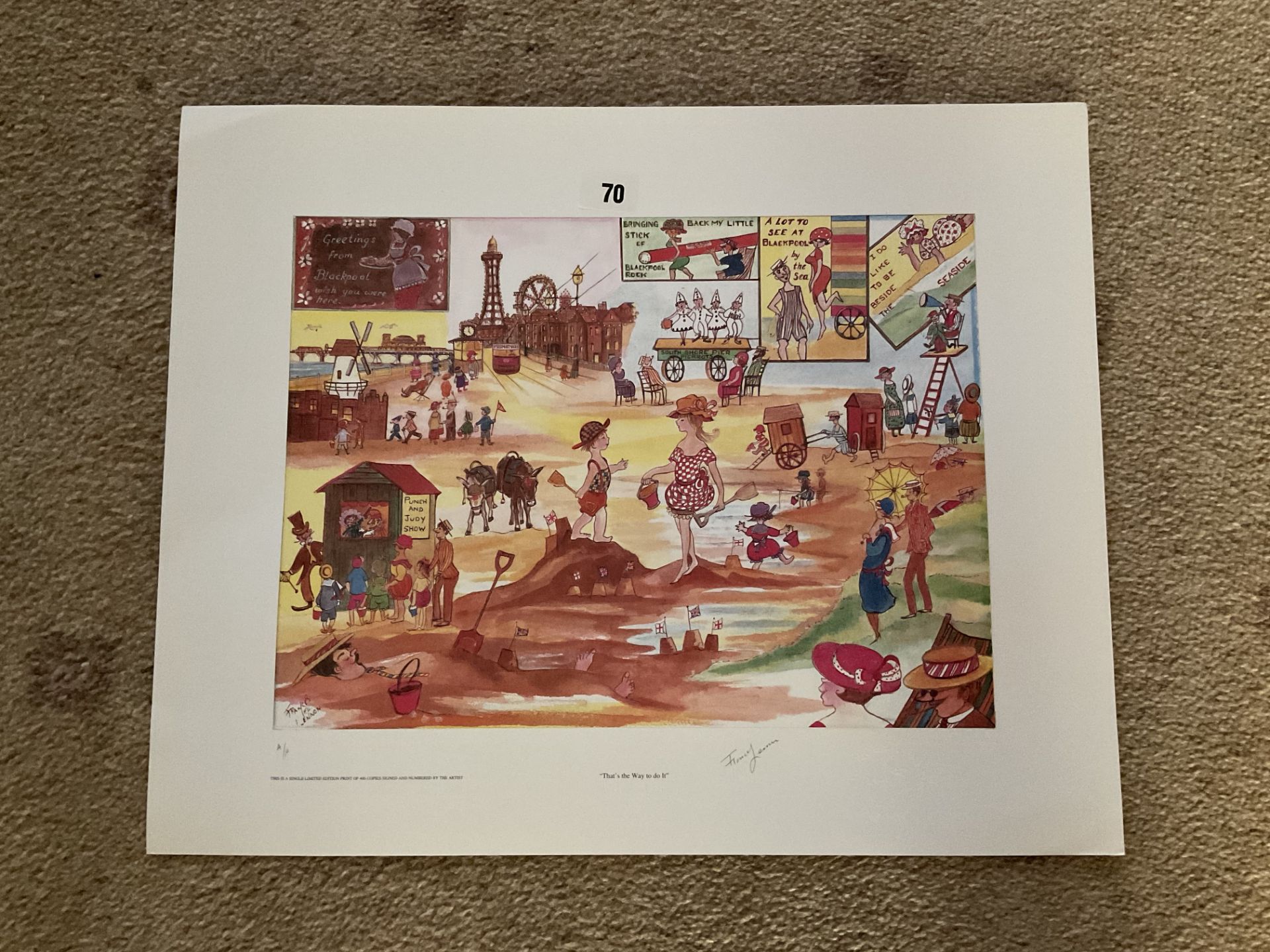 Francis Lennon Signed Artists Print | (Blackpool) Thats The Way to Do It