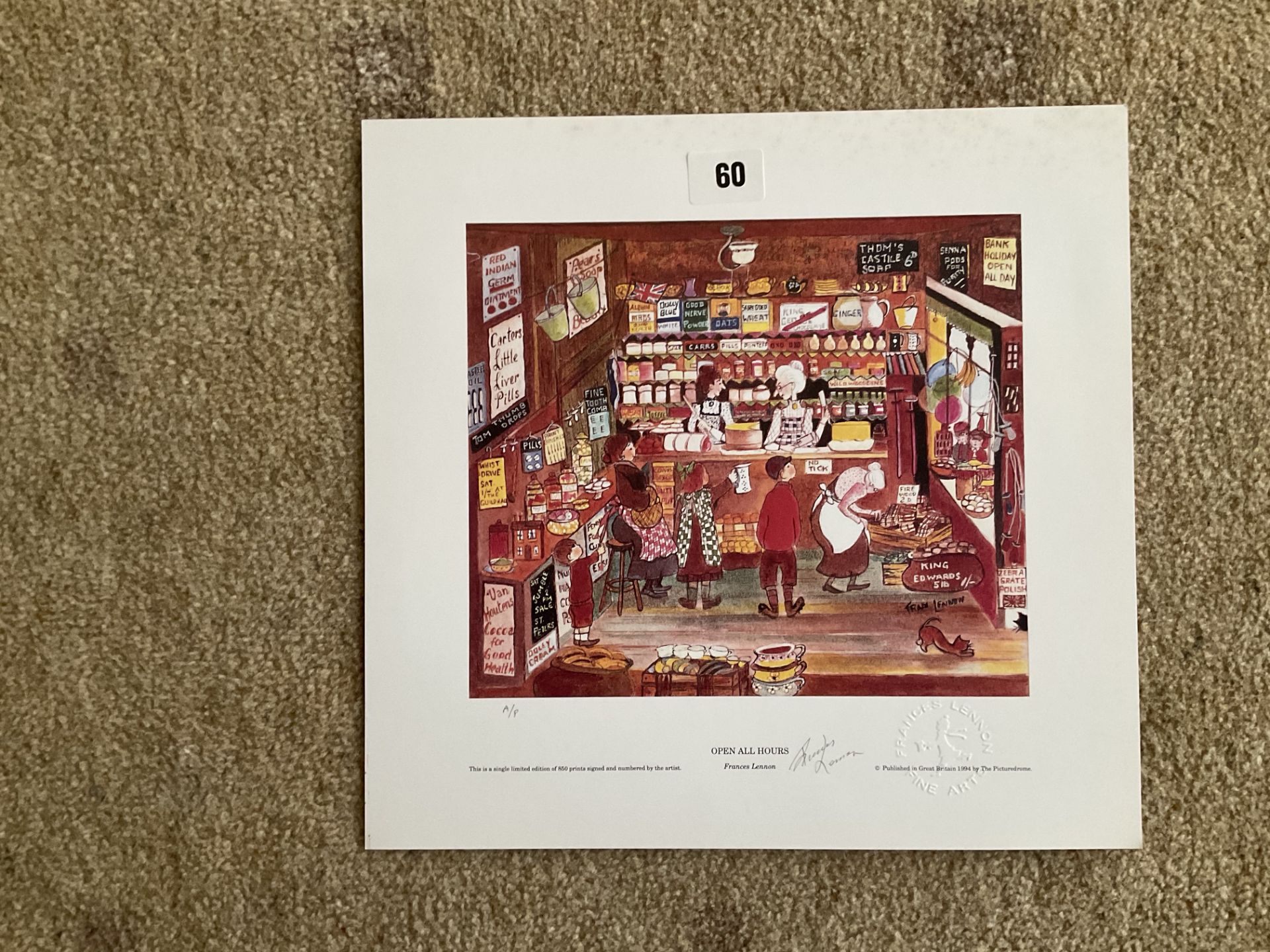 Francis Lennon Signed Artists Print | Open All Hours