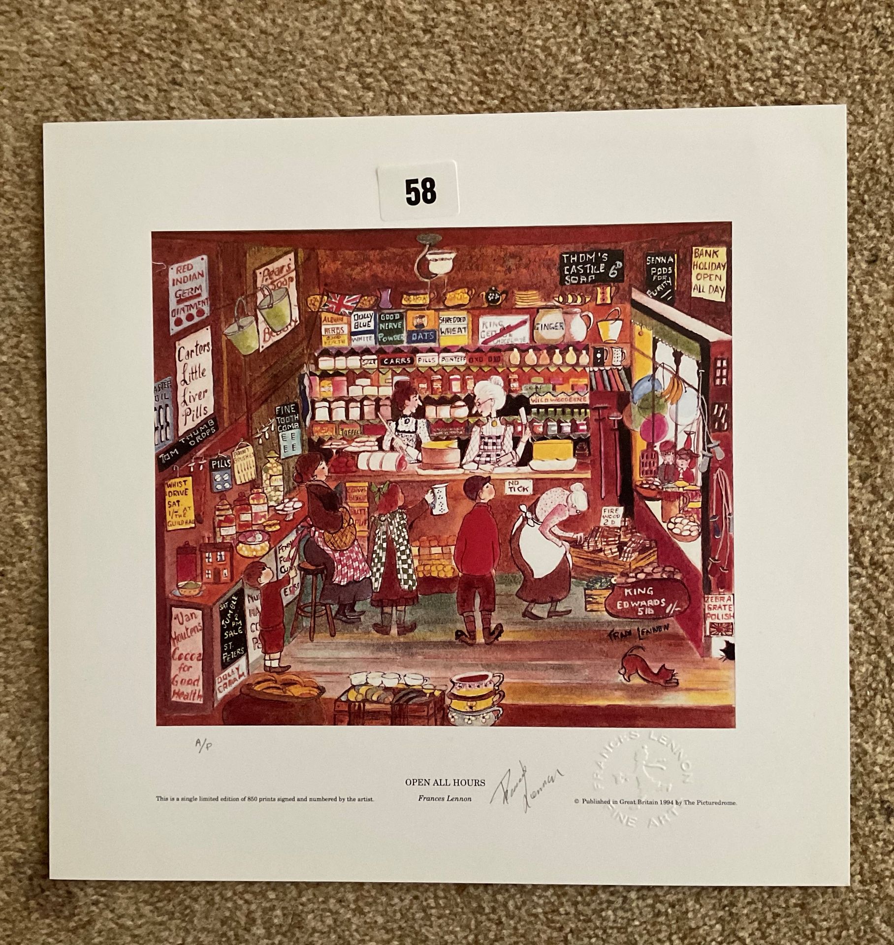 Francis Lennon Signed Artists Print | Open All Hours