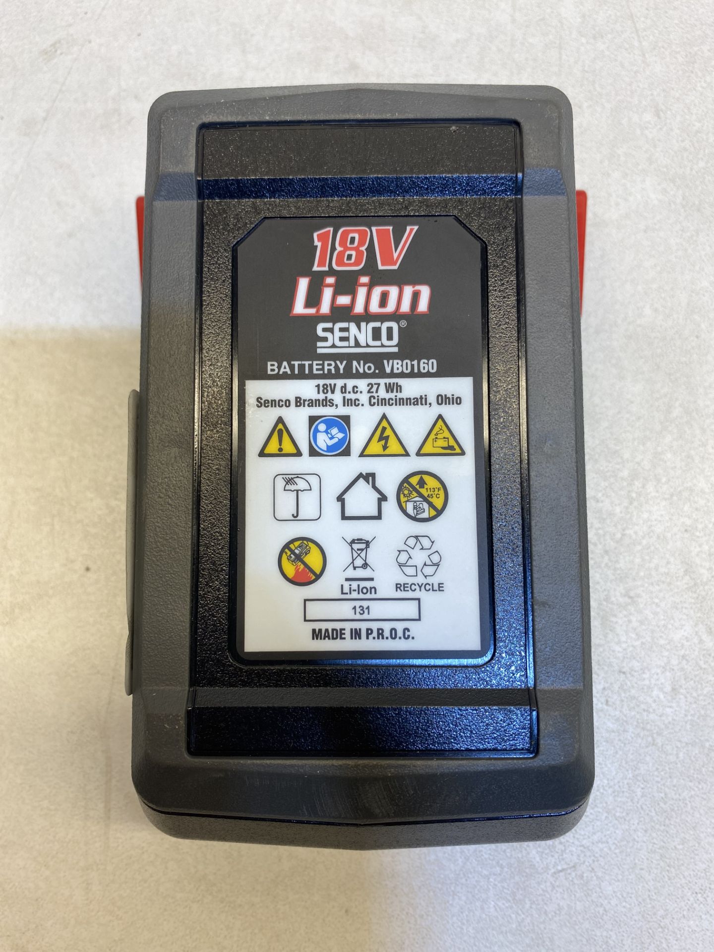 Senco VB0159 18v Li-Ion Fast Battery Charger & Senco VB0160EU 18v Battery Set - Image 7 of 7