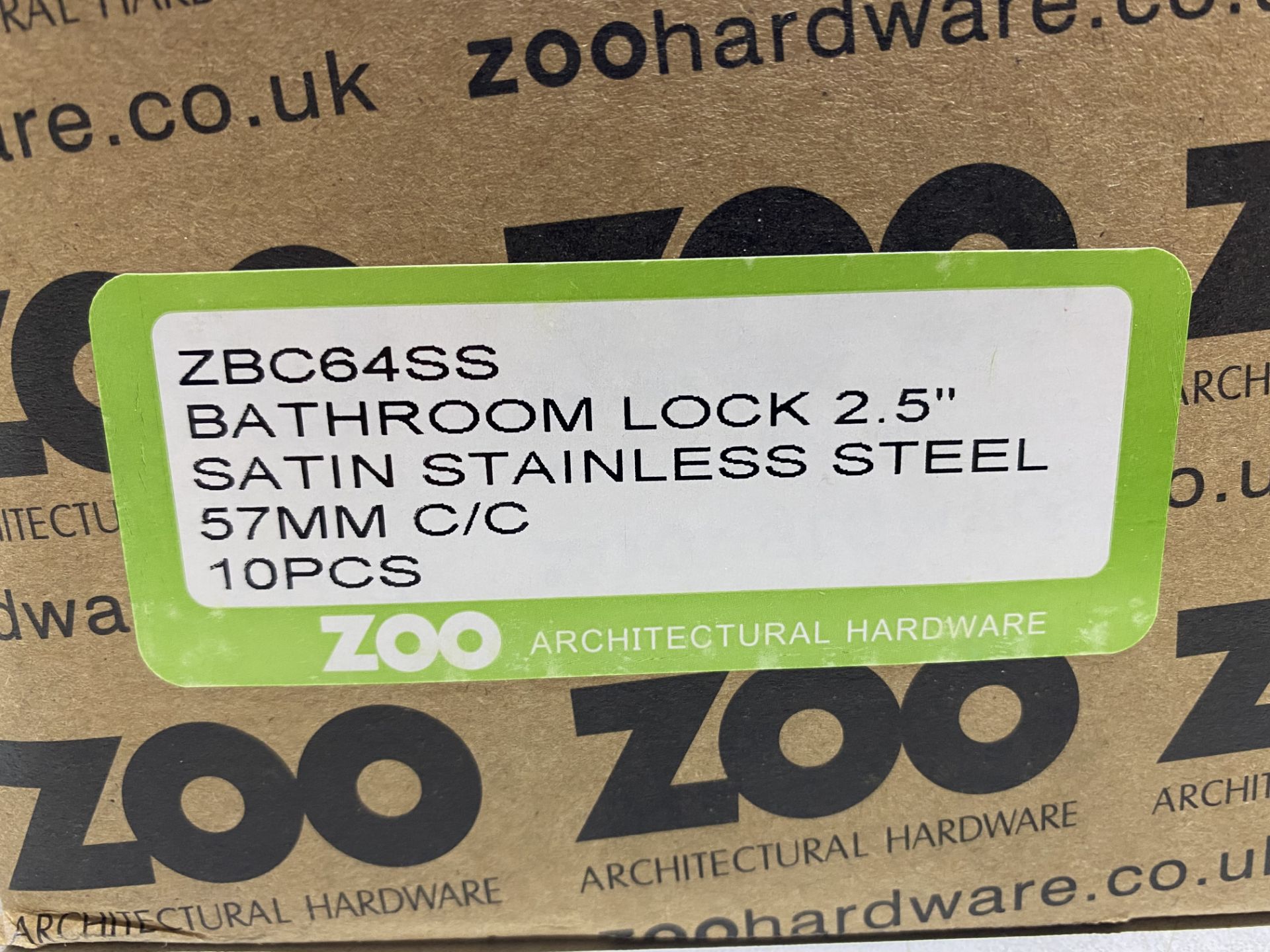 20 x Zoo Hardware - ZBC64SS Bathroom Lock 2.5" | Total RRP £238 - Image 3 of 4