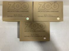 3 x Zoo Hardware ZAA012SA 19mm Return to Door Lever on Latch Backplate