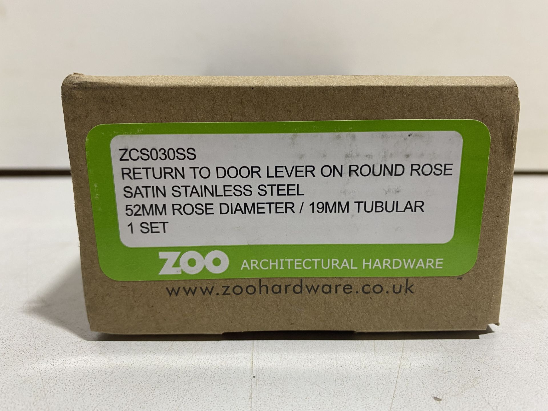 9 x Zoo Hardware - ZCS030SS Return to Door Lever On Round Rose - Image 2 of 3