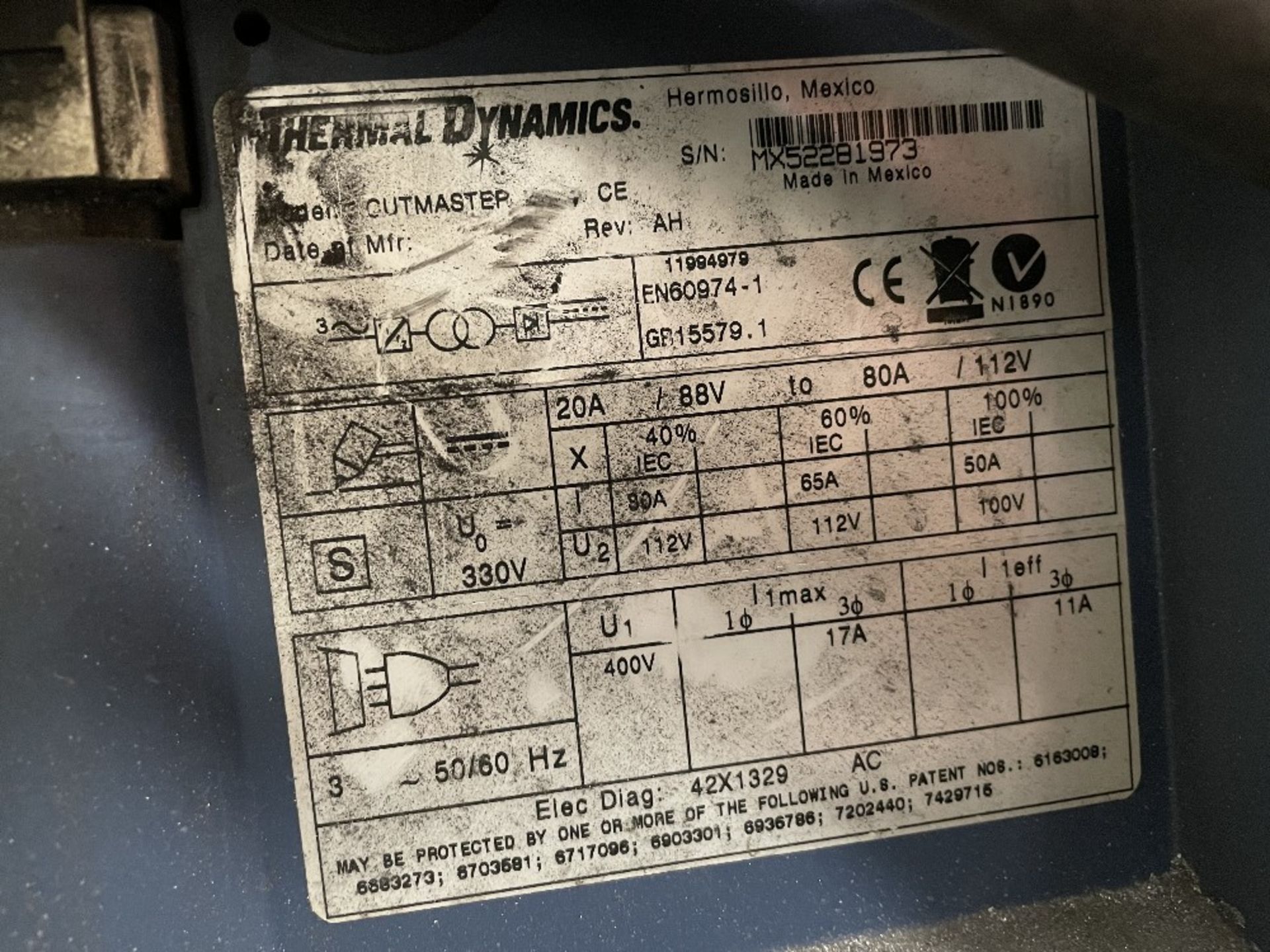 Thermal Dynamics Cutmaster 25mm Plasma Cutter - Image 5 of 5