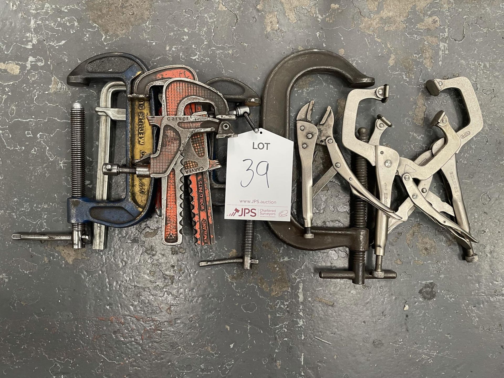 8 x Various G-Clamps/C-Clamps as Pictured