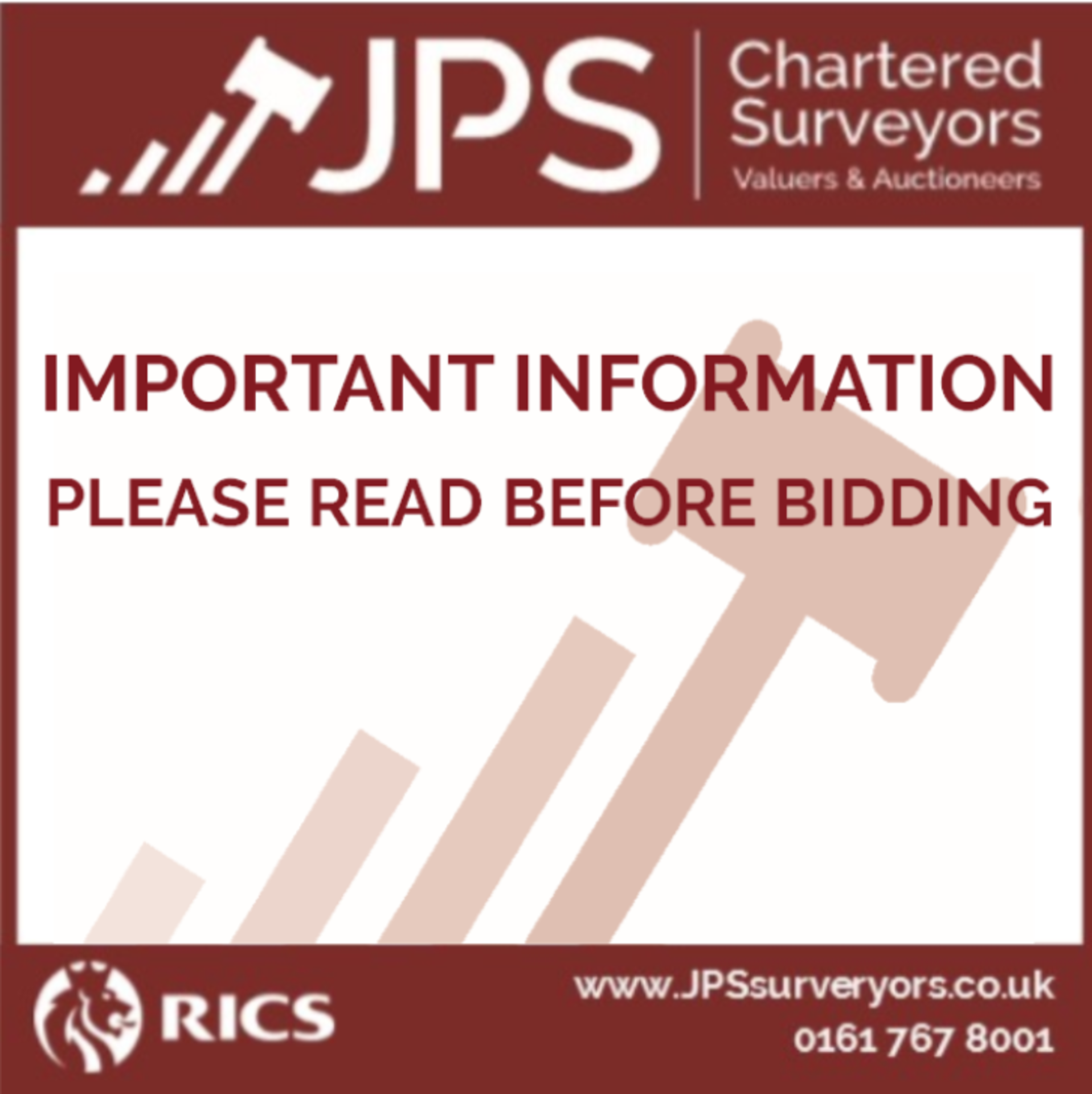 IMPORTANT INFORMATION - PLEASE READ BEFORE BIDDING