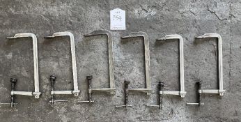 6 x Various 300mm G-Clamps