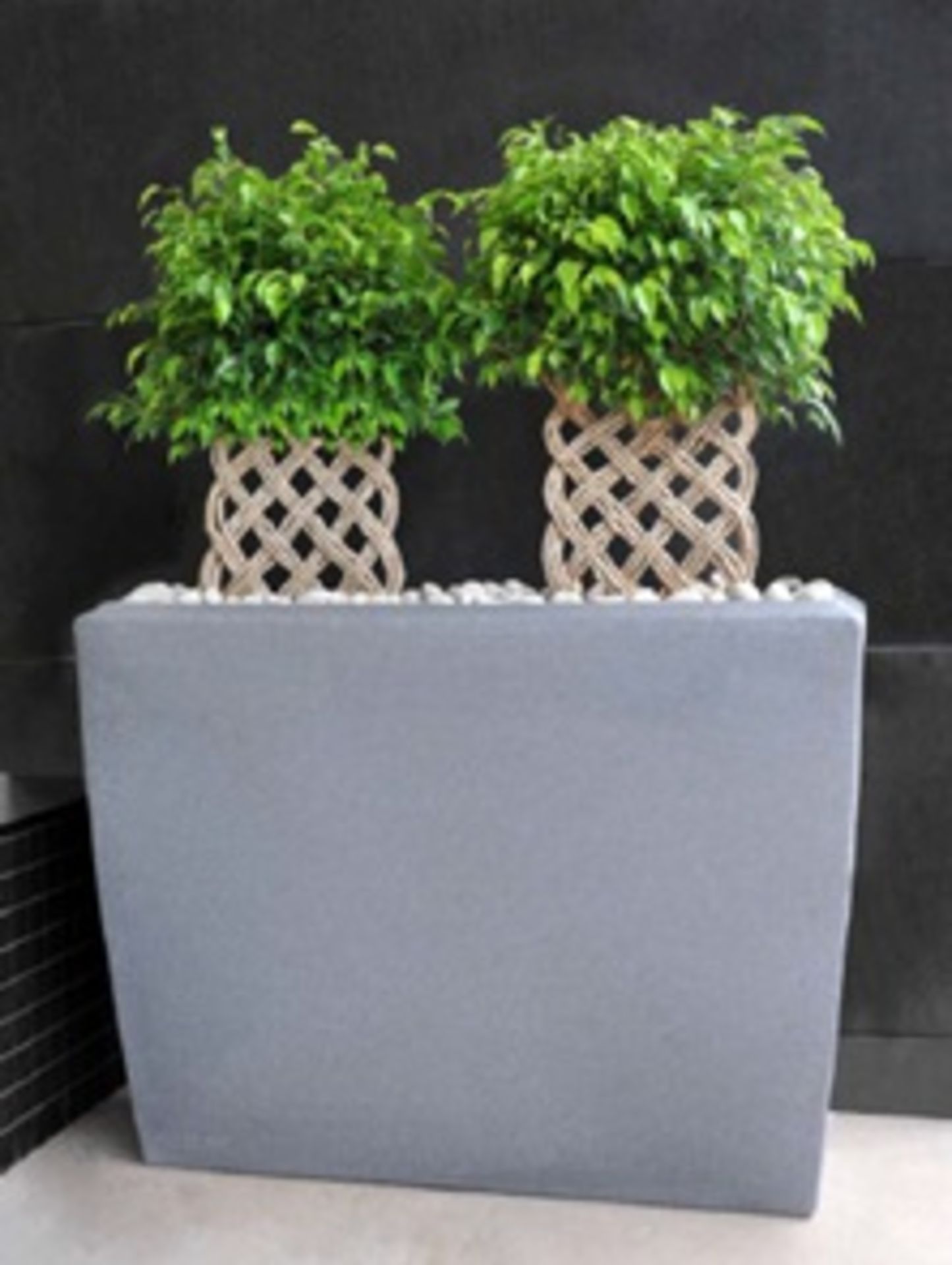 Ex-Display Linea Sicilian Grey Stone Planter | 90x40cm