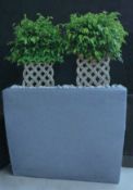 Ex-Display Linea Sicilian Grey Stone Planter | 92x57x51cm