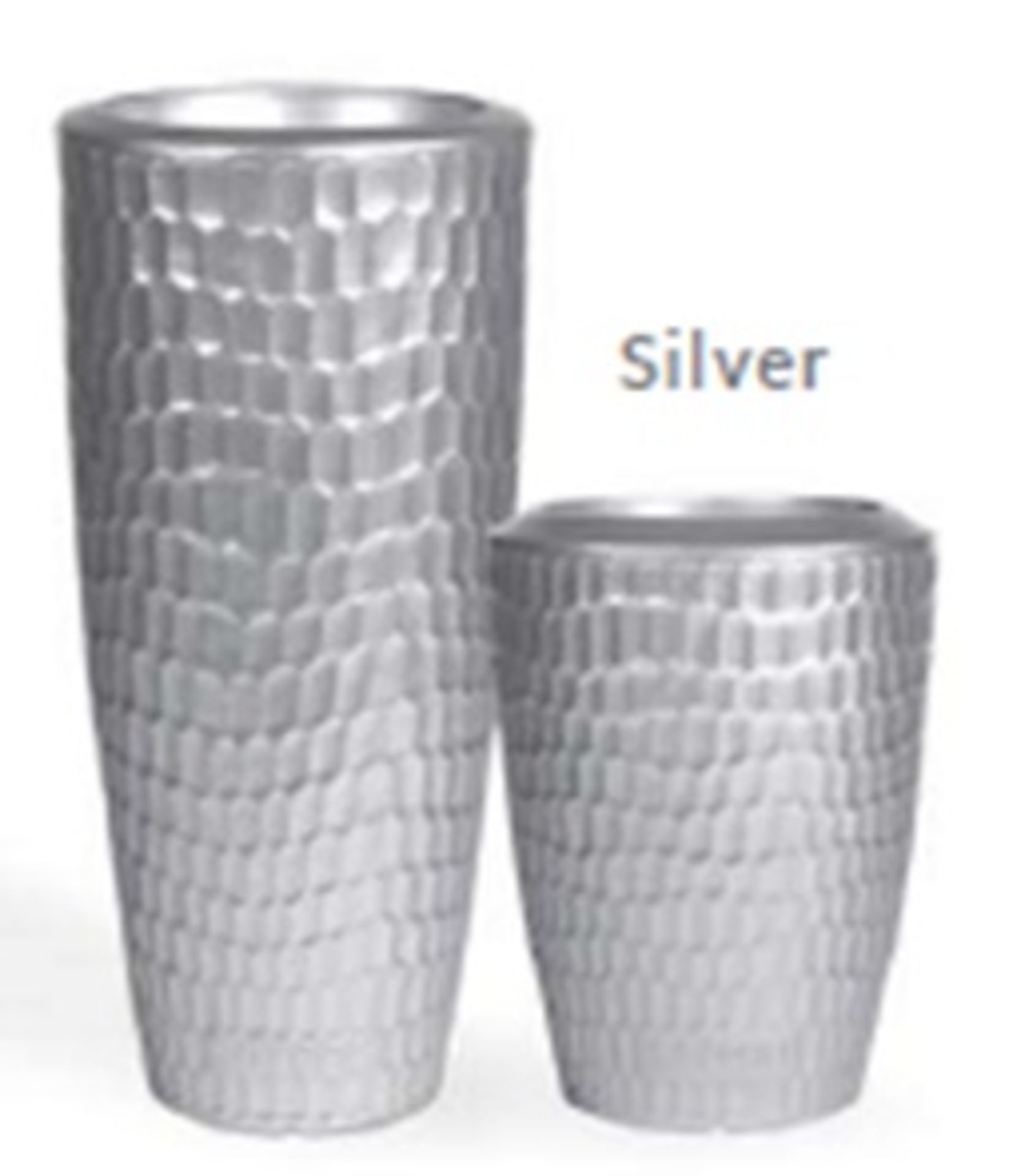 Ex-Display Chiara Silver Planter | 44x60cm